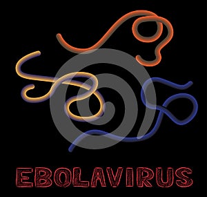 Virus Shape Ebolavirus Vector Illustration