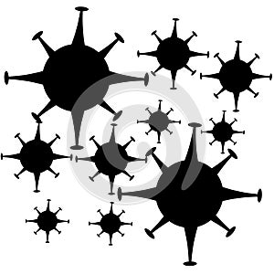 Virus silhouette icon