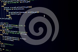Virus Source code. Malicious script source code