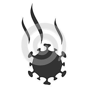 Virus Spray Flat Icon Vector