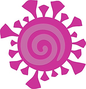 Virus symbol vector in minmalist style