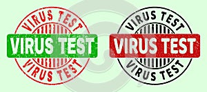 VIRUS TEST Rounded Bicolour Seals - Corroded Texture