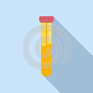 Virus test swab icon flat vector. Covid test