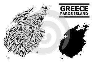 Virus Therapy Mosaic Map of Paros Island