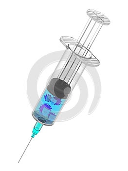 Virus vaccine syringe