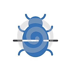 Virus vector glyph color icon
