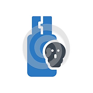 Virus vector glyph color  icon