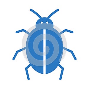 Virus glyph color flat vector icon