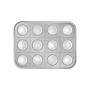 Virus white pill tablet medical help icon vector