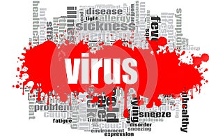 Virus word cloud design