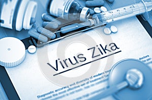 Virus Zika Diagnosis. Medical Concept.