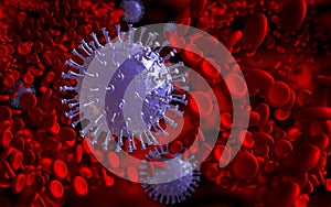 Viruses in blood.