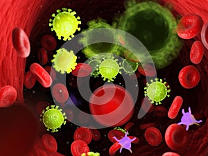 Viruses in the human blood