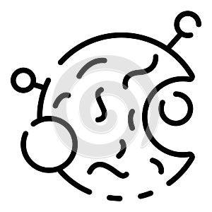 Viruses infect bacteria icon, outline style photo