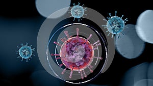 Viruses, micro organisms, duplication and propagation. Flu. Infectious disease. Formation of bacteria and microorganisms