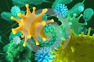 Viruses, microbes and bacteria. Prevention of infectious diseases