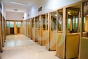 Vis a vis room of La Modelo prison in Barcelona photo