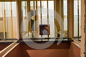 Vis a vis room of La Modelo prison in Barcelona photo