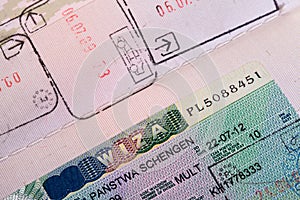 Visa and the press in the passport