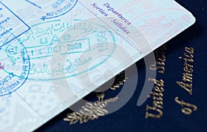 Visa stamps in US passport