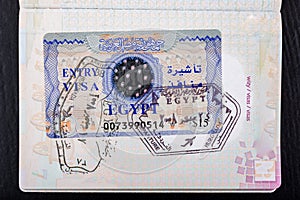 Visa to Egypt in the passport. Documents needed to cross the border