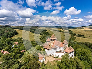 Viscri fortified Church in the middle of Transylvania, Romania.