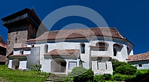 Viscri, fortified church in Romania photo