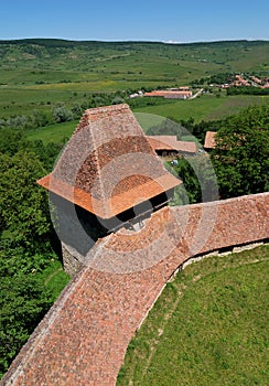 Viscri fortified church, Transylvania, Romania photo