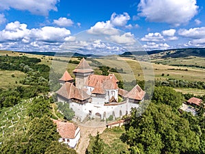 Viscri fortified Church in Transylvania Romania.