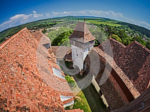 Viscri fortified church in Transylvania, Romania. It is a UNESCO World Heritage site