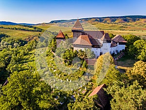 Viscri Fortified Medieval Saxon Church in the village of Viscri, Transylvania, Romania built as a stronghold fortification by