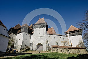 The Viscri fortified church, a Lutheran fortified church in Viscri, Brasov County, in the Transylvania region of Romania