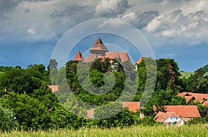 Viscri village and fortified church, Transylvania, Romania