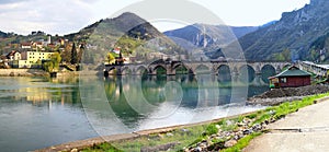 Visegrad bridge panorama