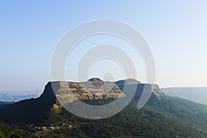 Vishapur fort from Lohagad fort, Pune district, Maharashtra, India