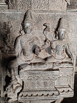 Vishnu bhagavan with wife photo