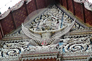 Vishnu Mounting the Garuda Tympanum of Old Chapel