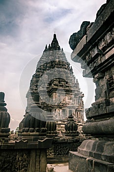 Vishnu Temple, as seen from Shiva Temple, in Prambanan Temple Complex 26 December 2019