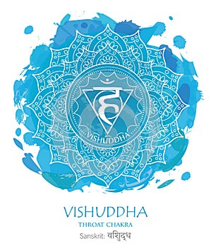 Vishuddha chakra vector photo