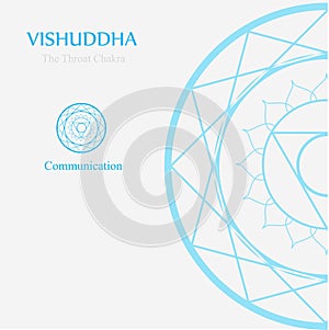 Vishuddha- The throat chakra which stands for communication.