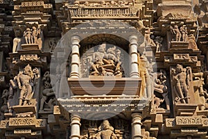 VISHVANATH TEMPLE: Krishna idol, Western Group, Khajuraho, Madhya Pradesh, India,