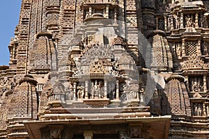 Vishwanath temple architecture at Khajuraho in India