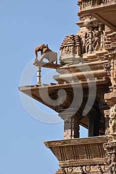 Vishwanath temple architecture at Khajuraho in India