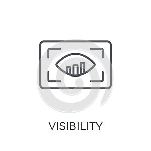 Visibility linear icon. Modern outline Visibility logo concept o