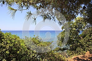 Visible horizon of the Aegean Sea.