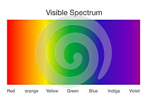 Visible spectrum of light.