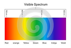 Visible spectrum of light. photo
