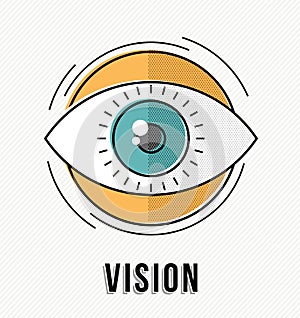 Vision business concept with eye illustration