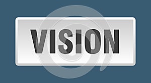 vision button. vision square isolated push button.