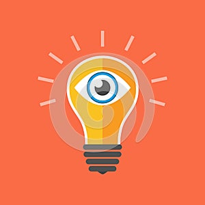 Vision concept. Flat design.